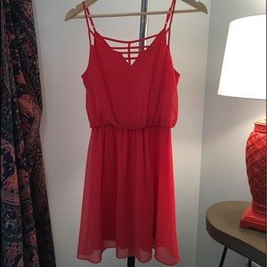 a cute peach colored dress